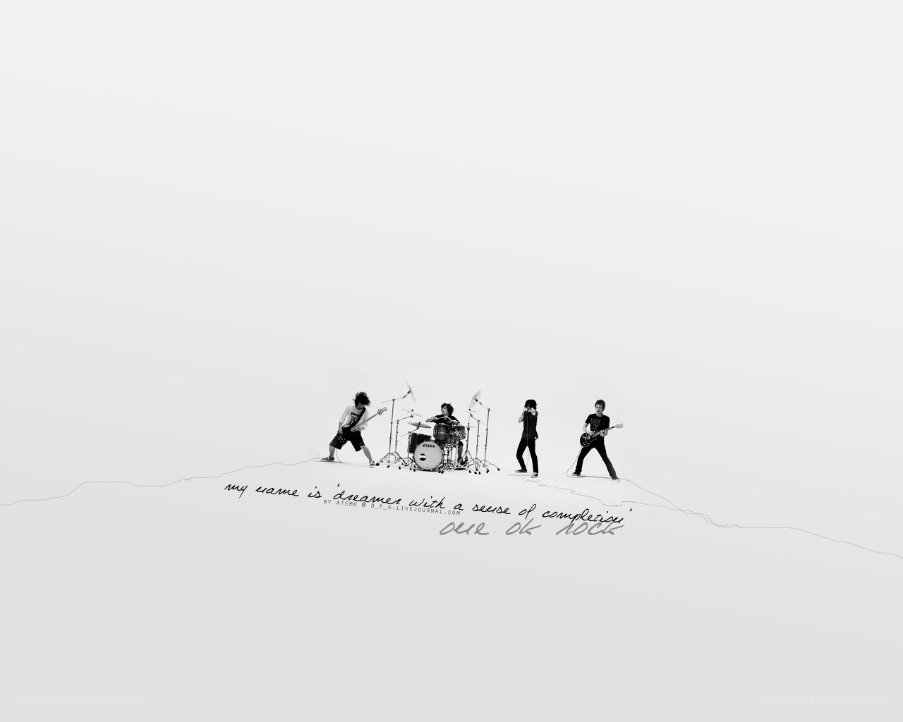 band performing on a hill