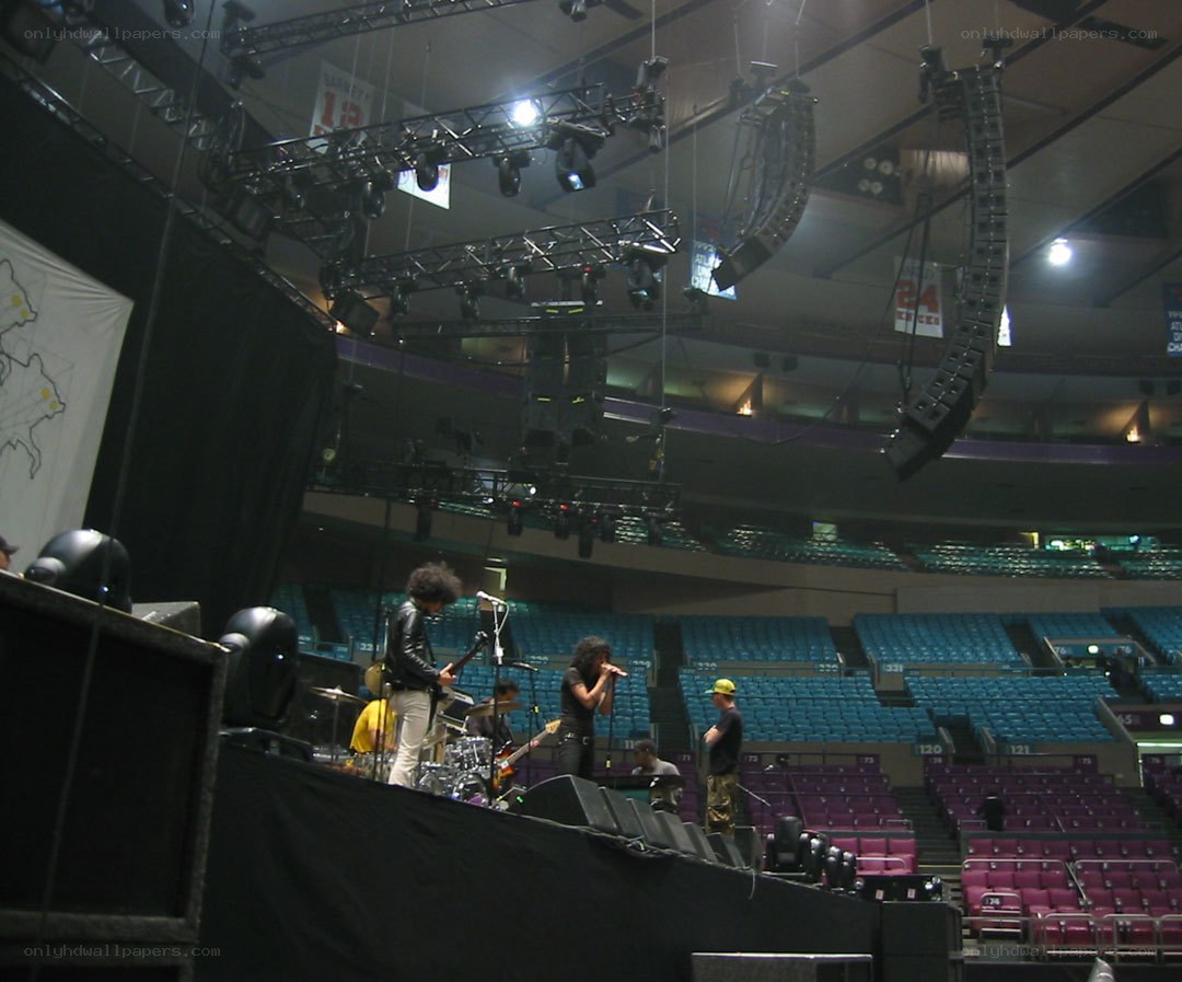 Band performing on stage