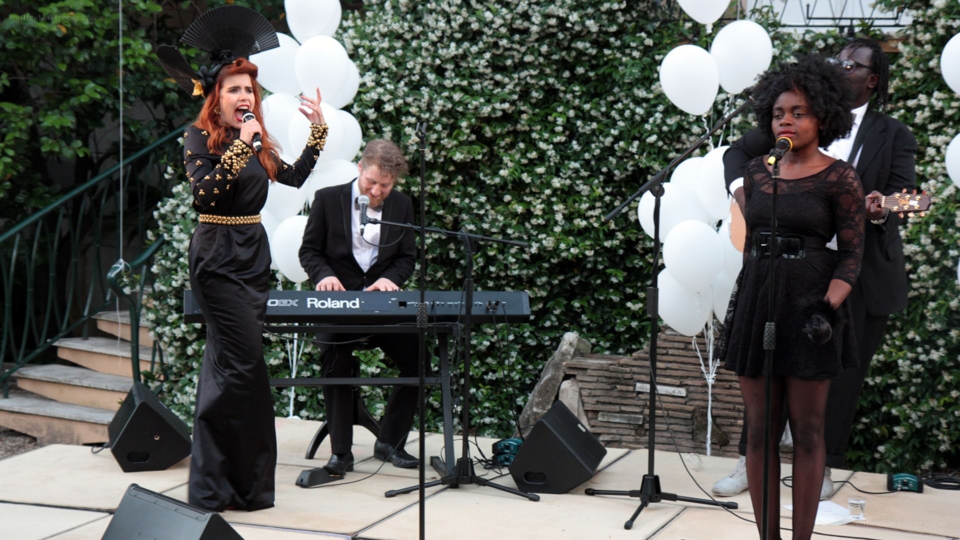 Band performing on stage