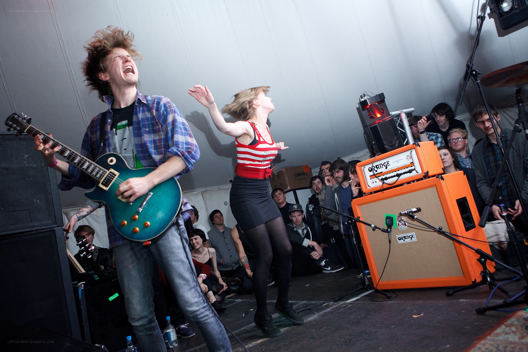 Band performing on stage