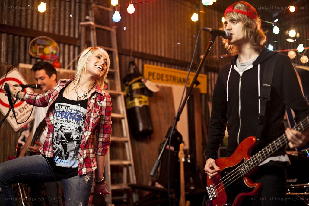 Band performing on stage