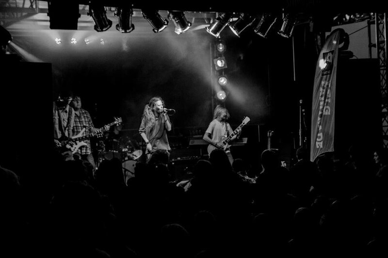 band performing on stage