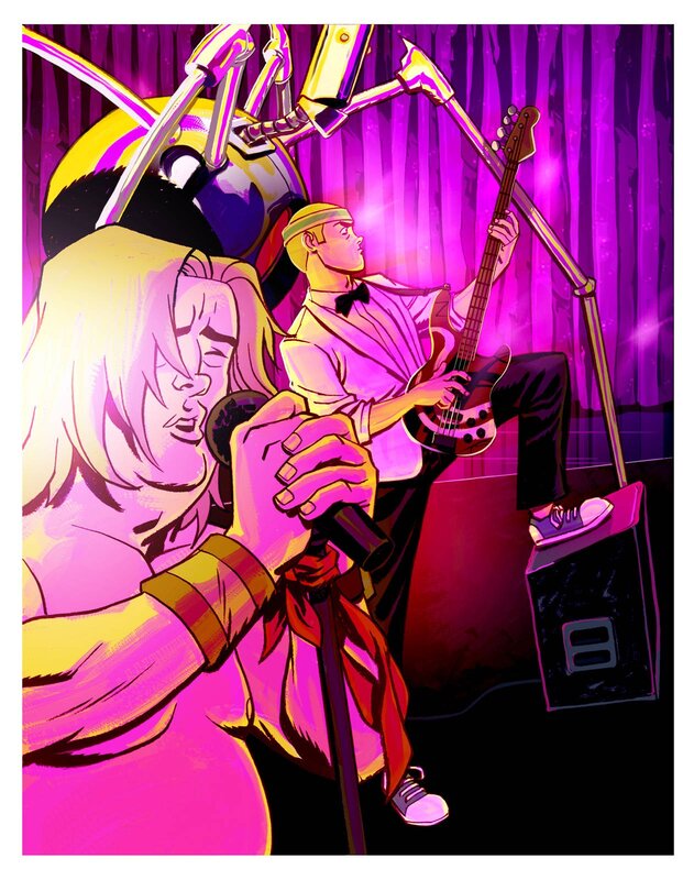 band performing on stage