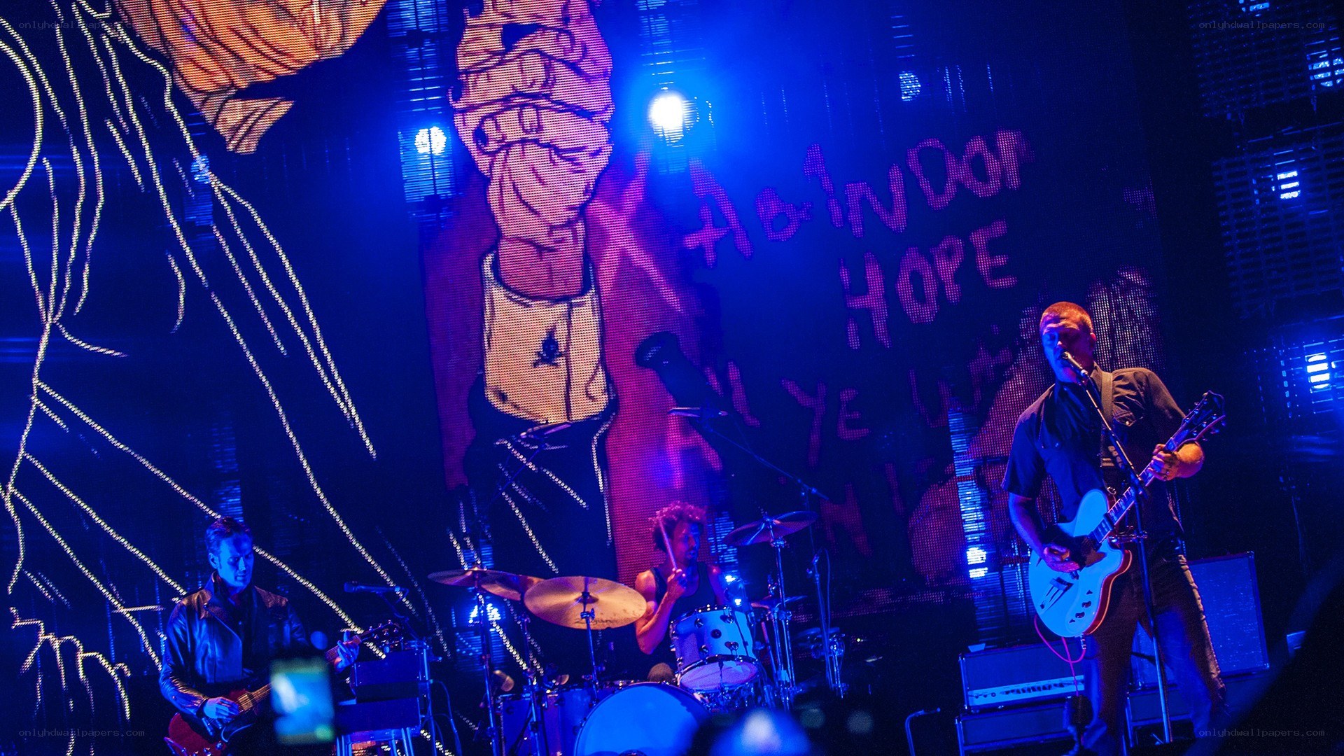 band performing on stage