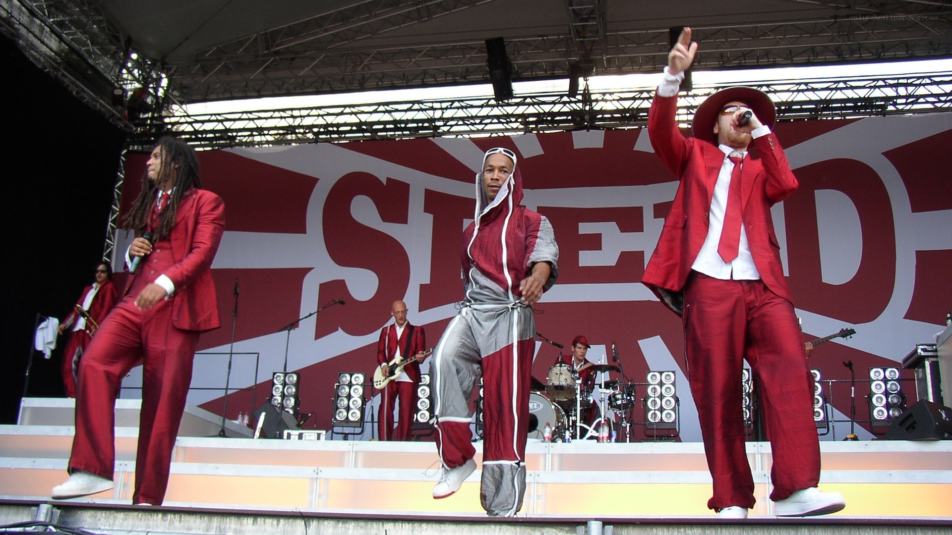 Band performing on stage