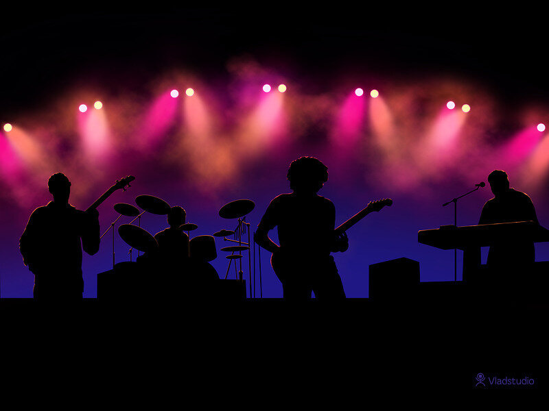 band performing on stage
