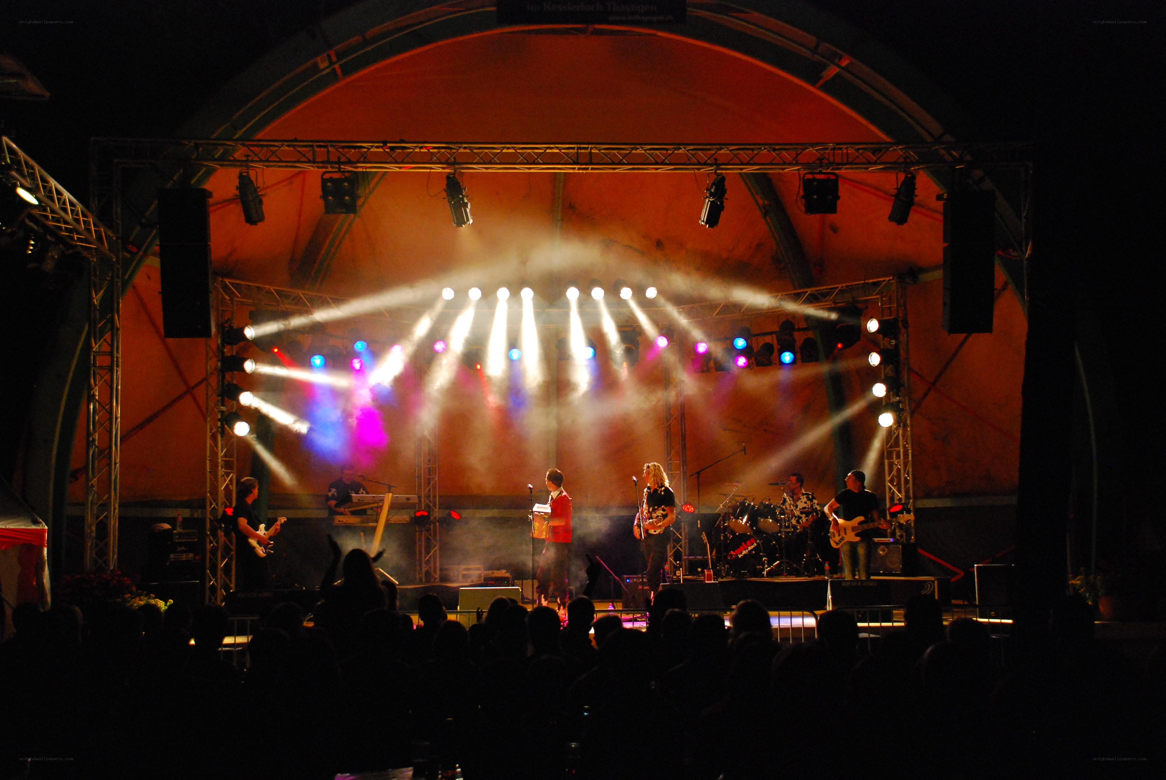 band performing on stage
