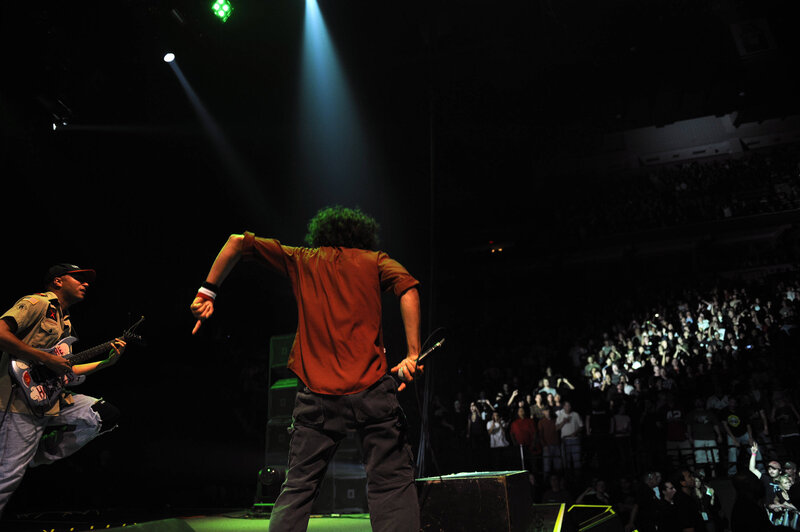 Band performing on stage