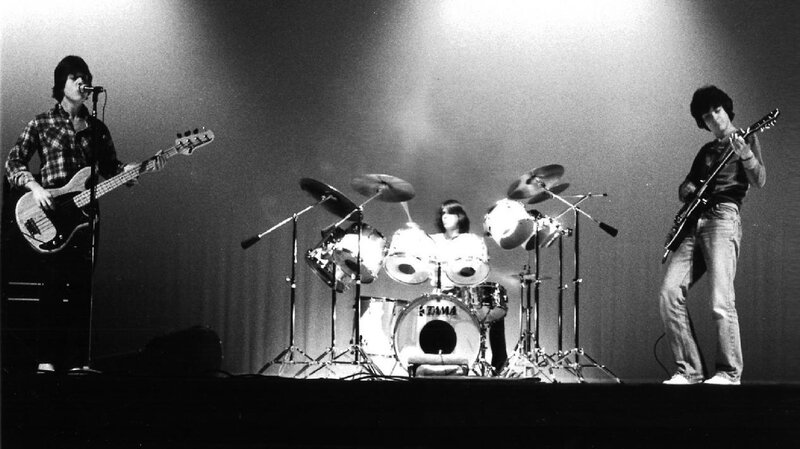 Band Performing on Stage — Black, Dramatic, Photograph, Drums