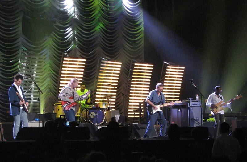 Band Performing on Stage — Black, Energetic, Night, Photograph, Guitarists, Drummer