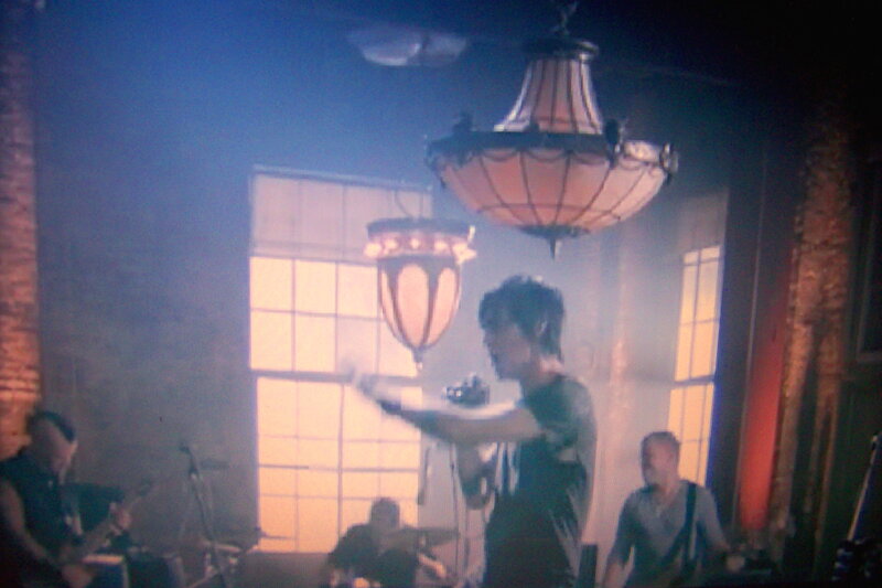 Band Performing on Stage — Blue, Hazy