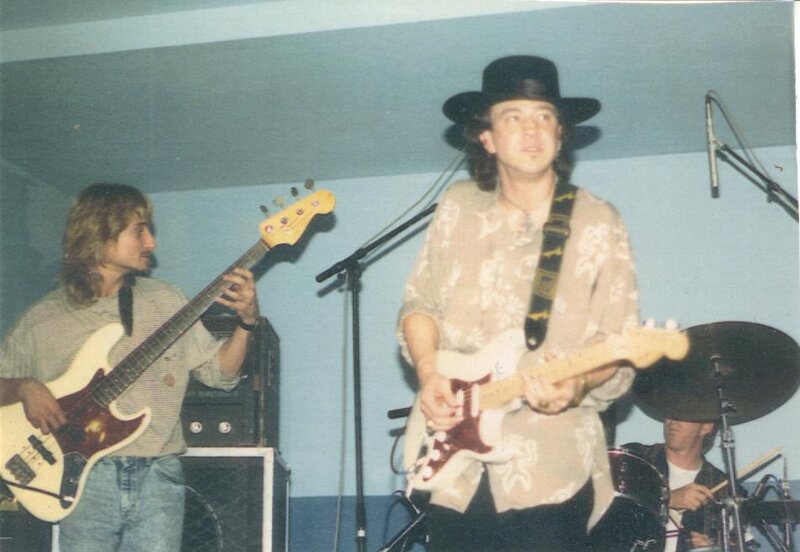 Band Performing on Stage — Blue, Lively