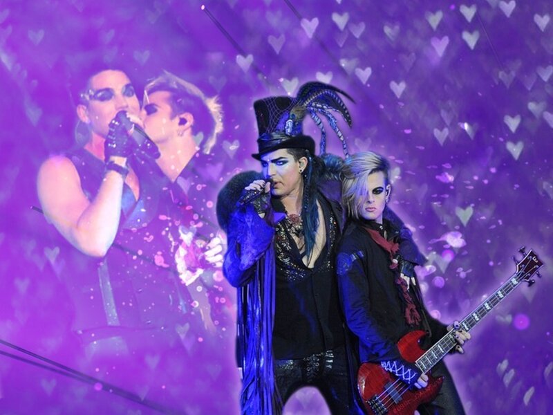 Band Performing on Stage — Purple, Dramatic, Photograph