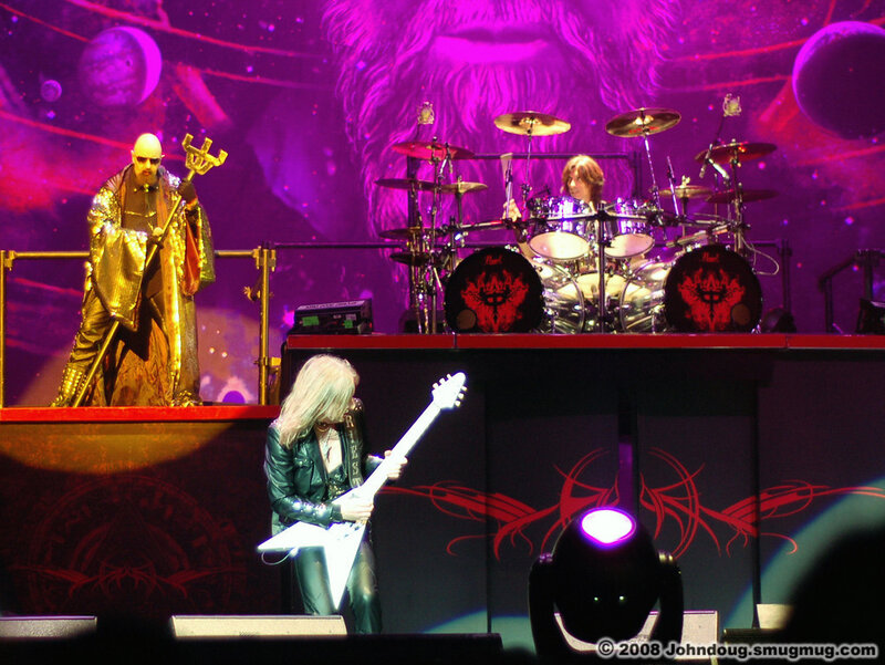 Band Performing on Stage — Purple, Dramatic