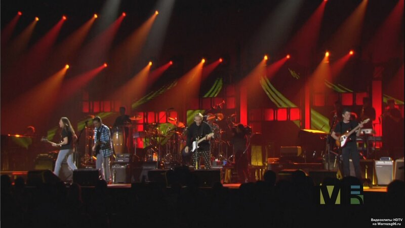Band Performing on Stage — Red, Dramatic, Night