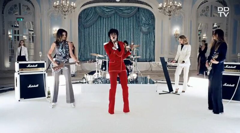 Band Performing on Stage — White, Dramatic