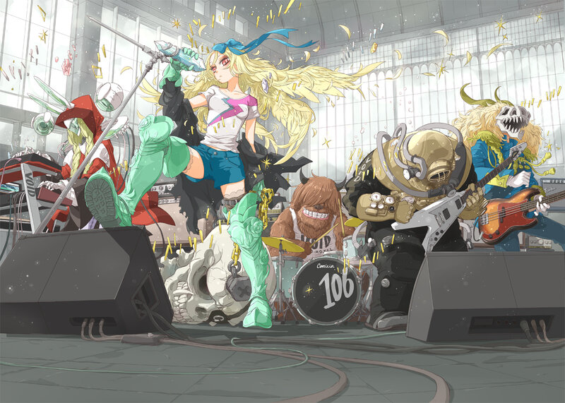 Band Performing on Stage — Yellow, Energetic