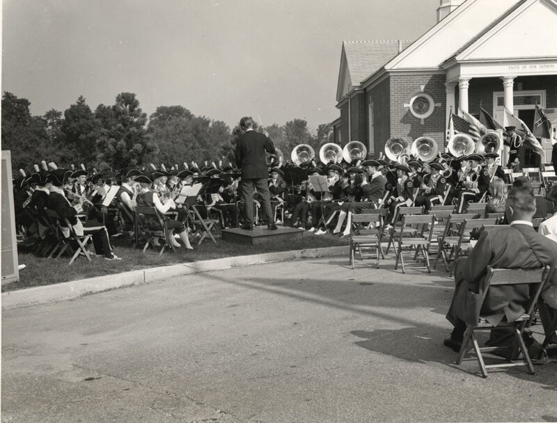 Band performing outdoors