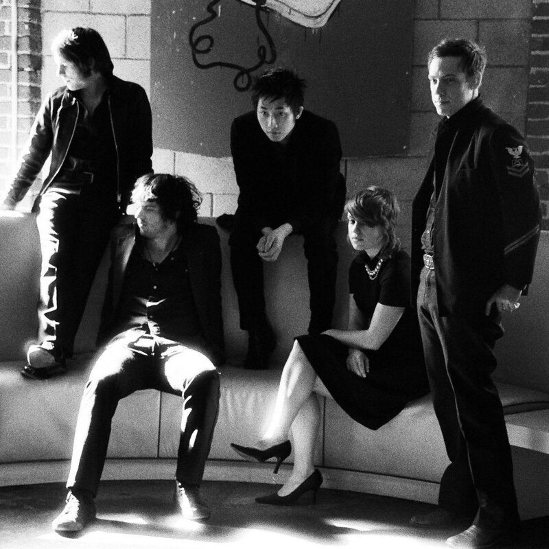 band photo in black and white