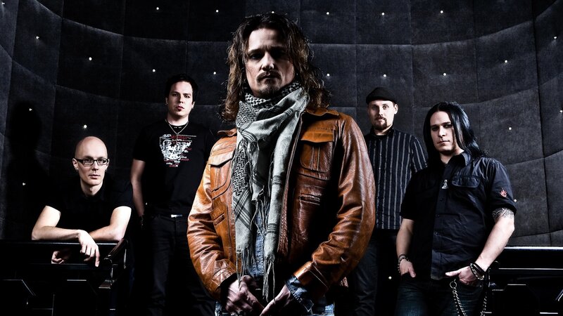 band photo in dark room