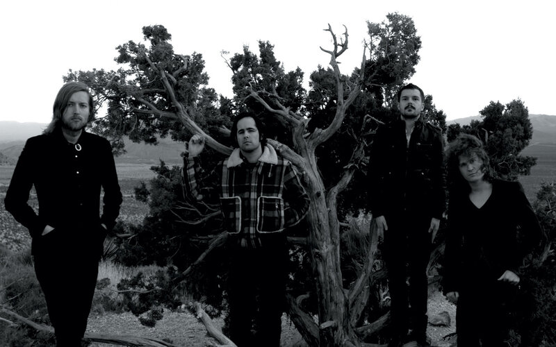 band photo in desert