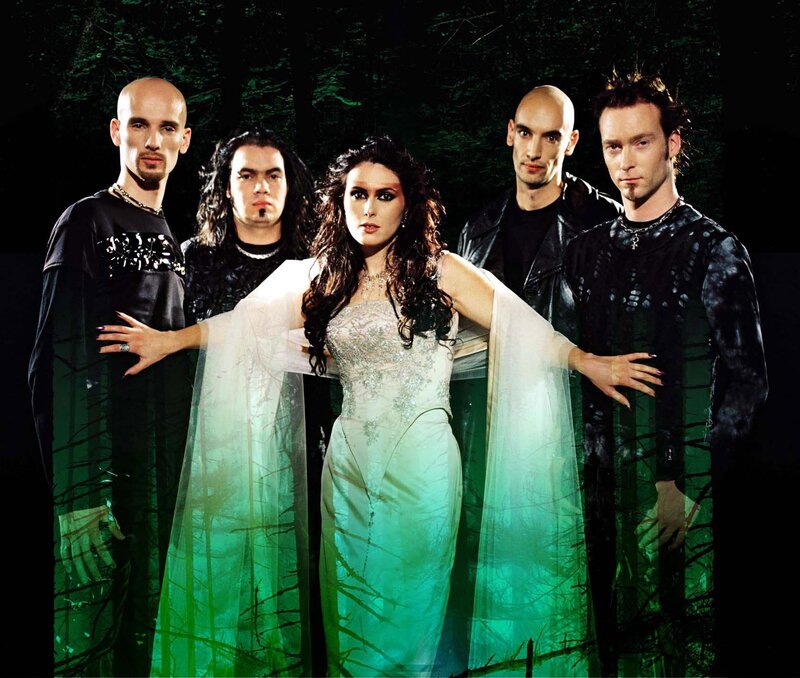band photo in forest setting