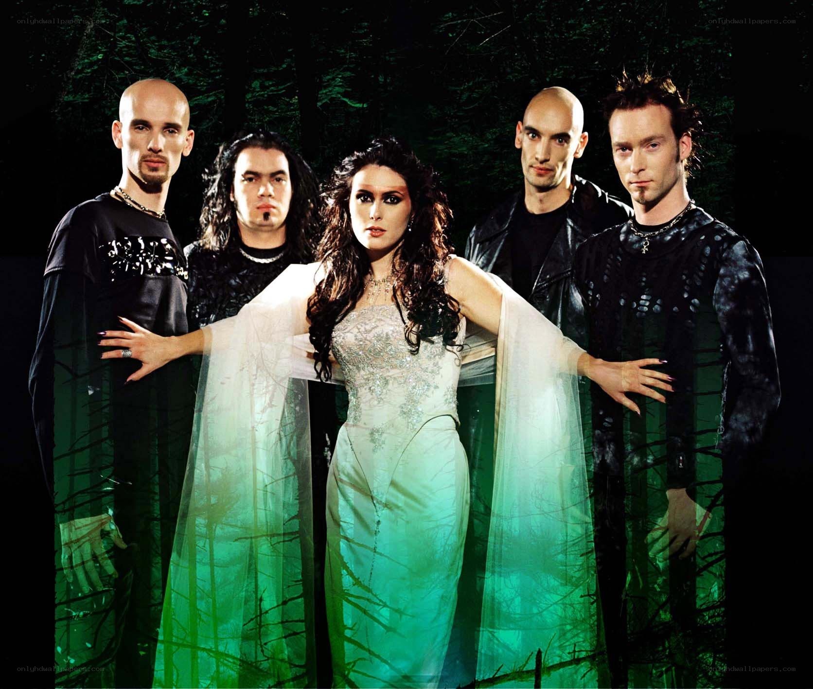 band photo in forest setting