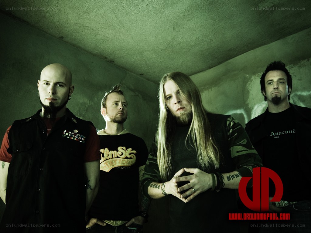 band photo in green lighting