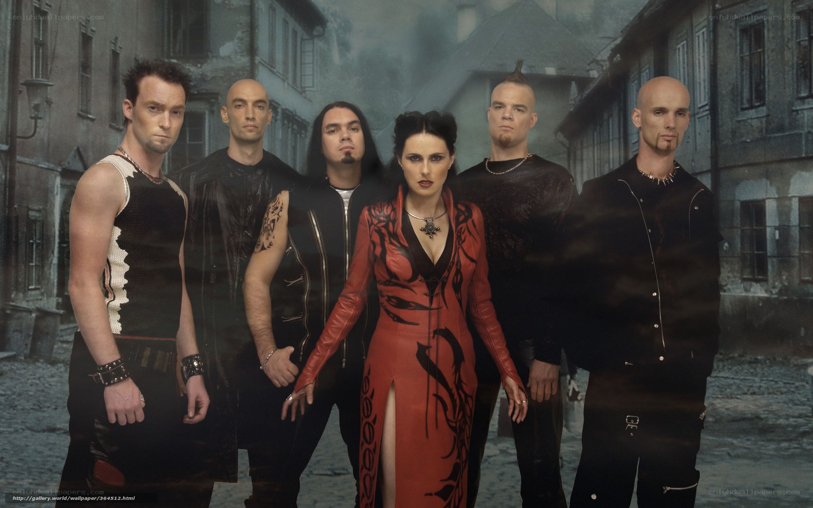 band photo in urban setting