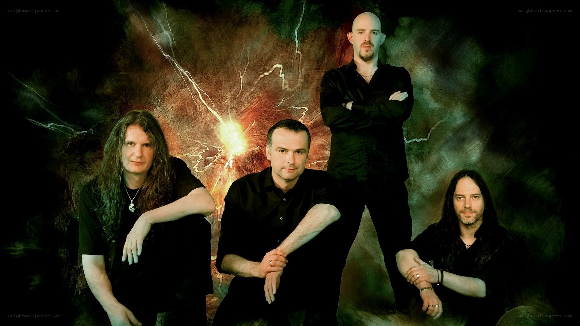 band photo with dramatic background