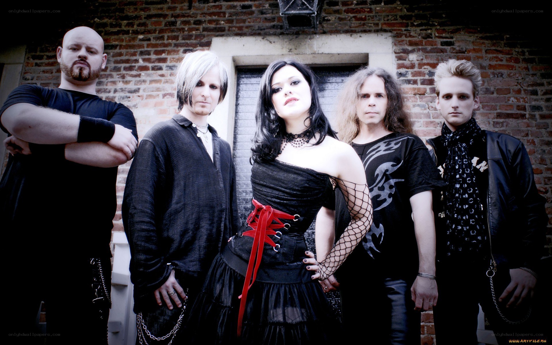 band photo with gothic style