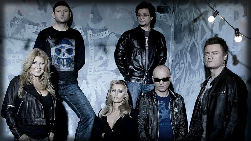 band photo with graffiti background