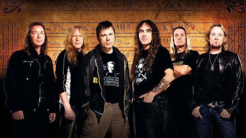 band photo with hieroglyphs