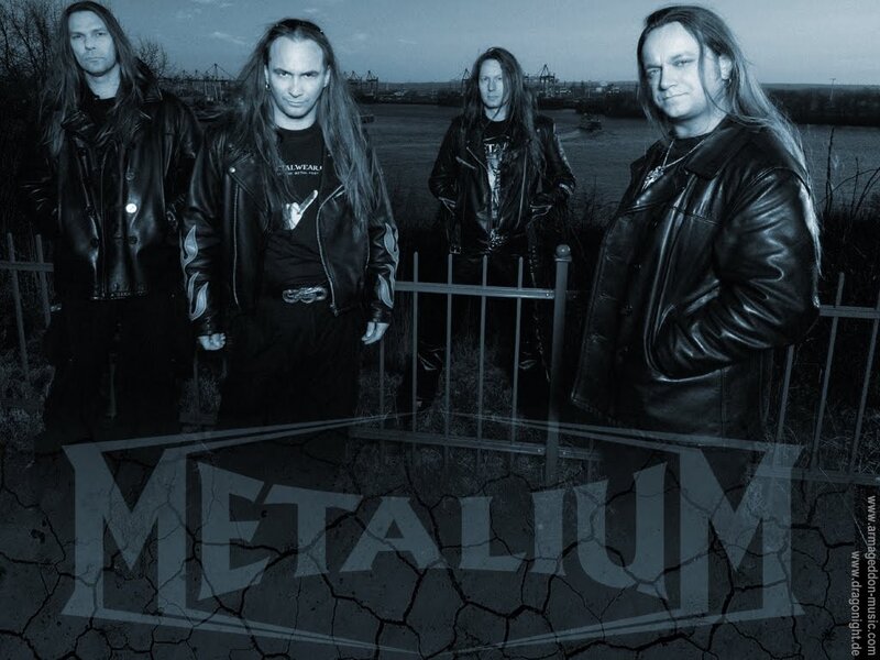 band photo with metal logo
