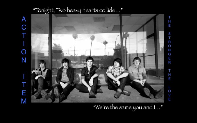 band photo with quotes