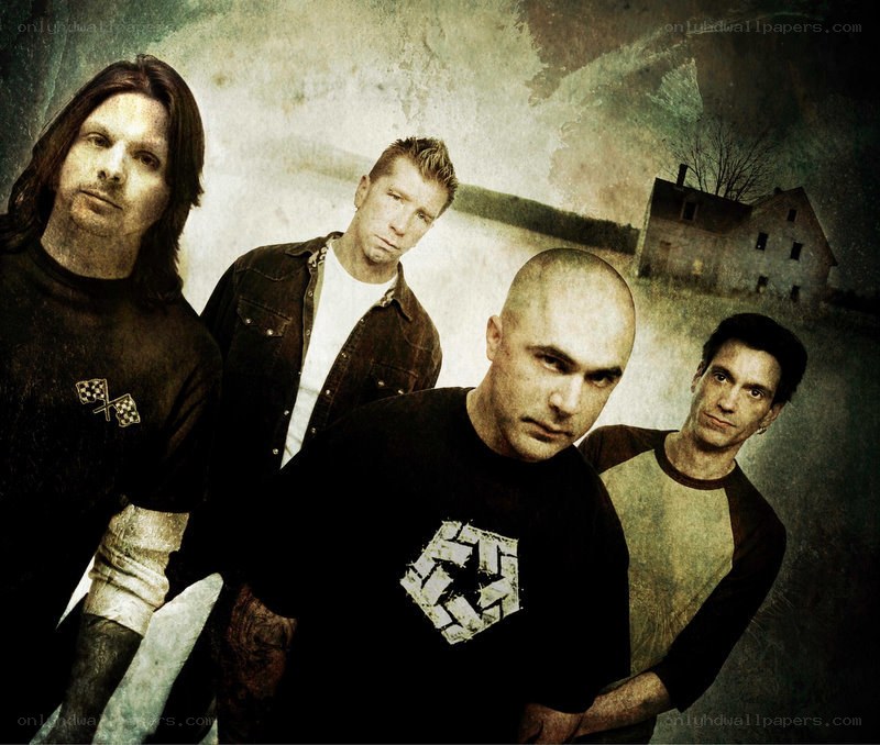band photo with rural backdrop