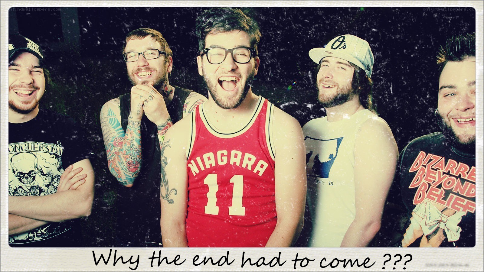 band photo with text