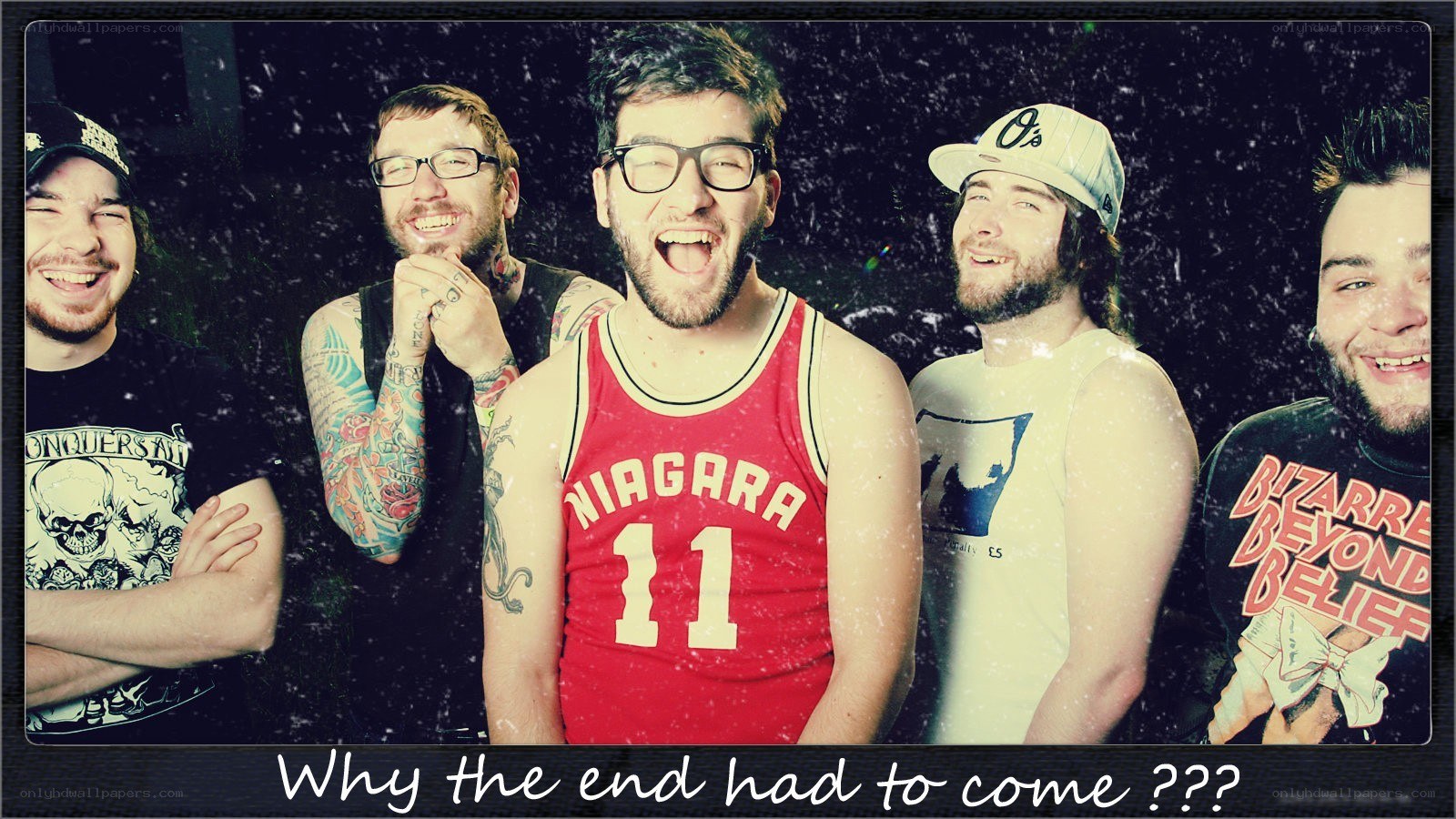 band photo with text
