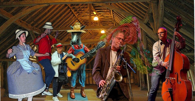 Band Playing in Barn