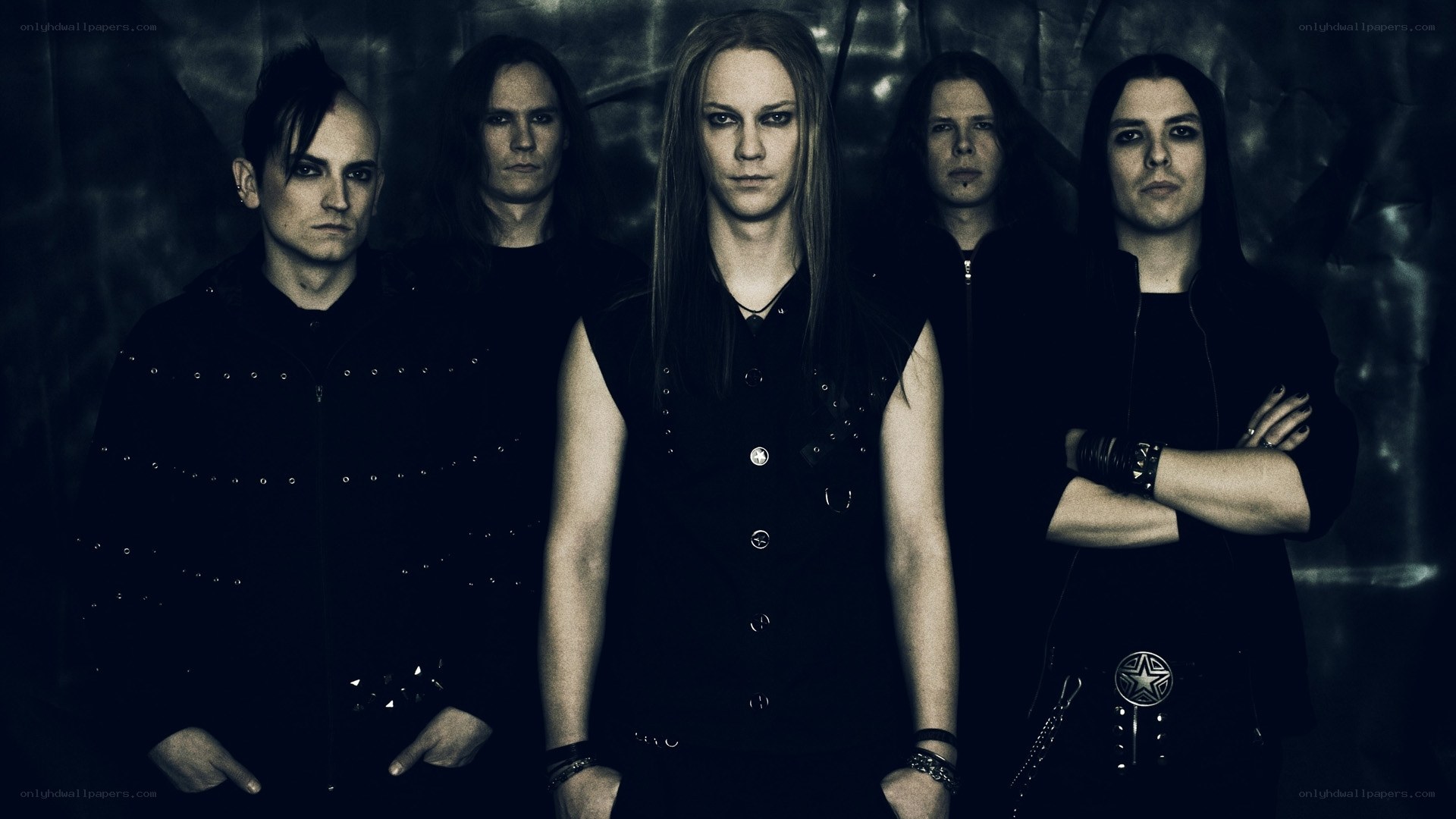 band portrait in dark setting