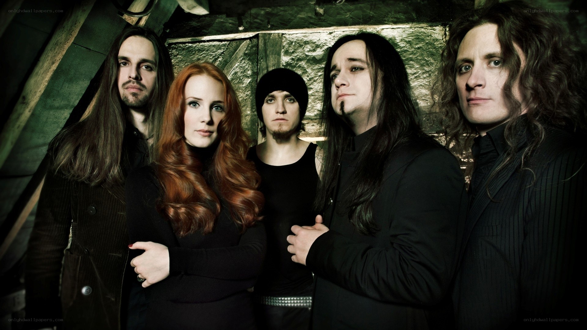 band portrait in dim lighting