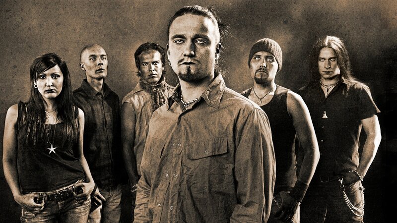 band portrait in sepia