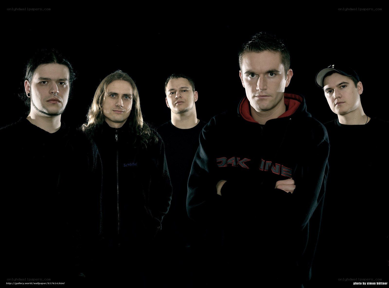band portrait on black background