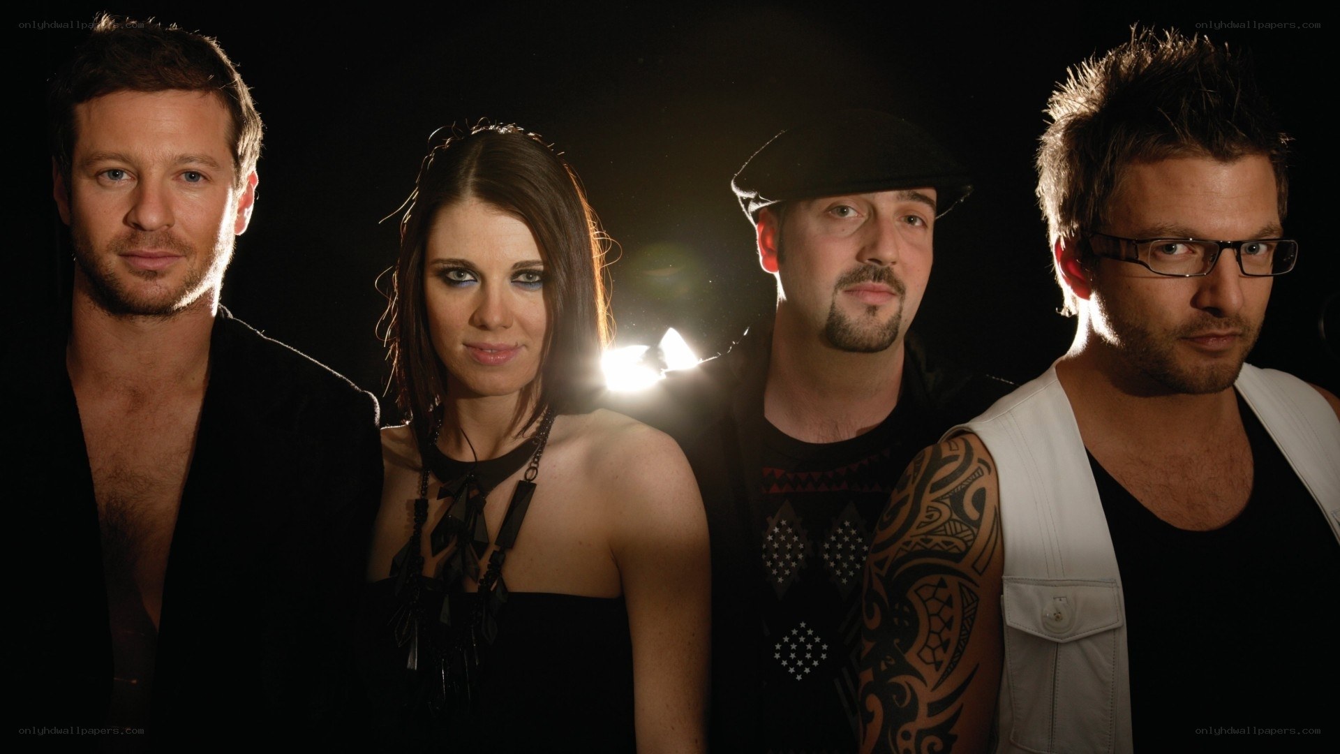 band portrait with dramatic lighting