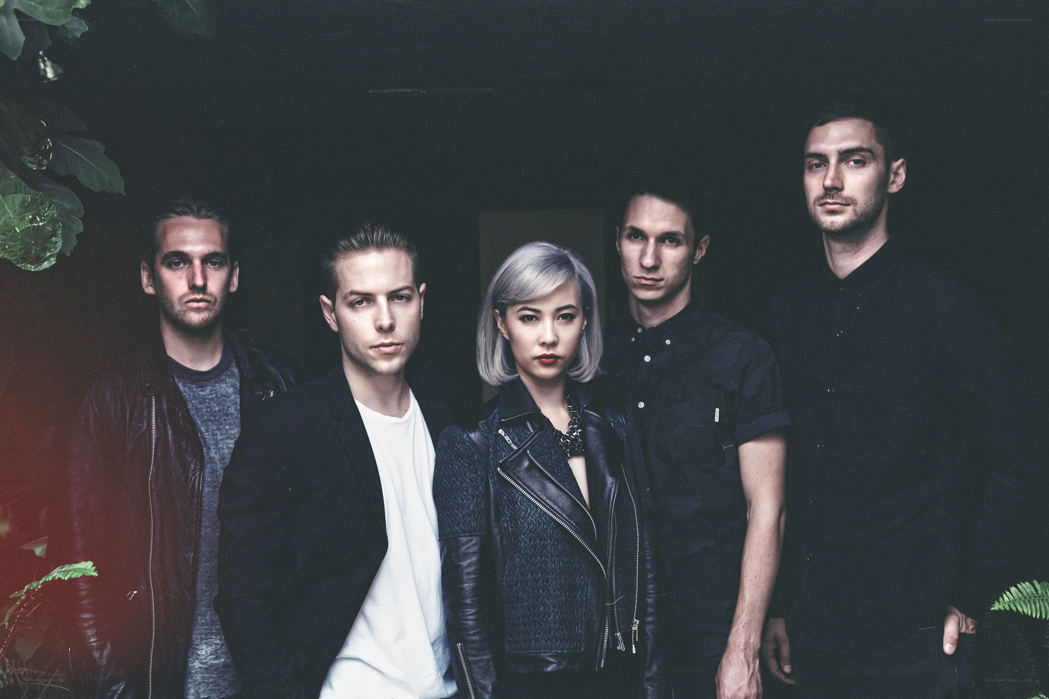band portrait with plants