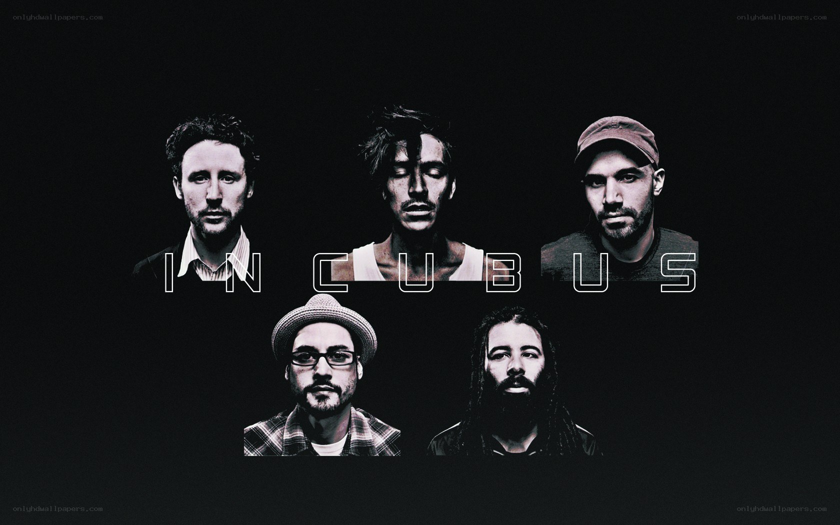 band portrait with text overlay