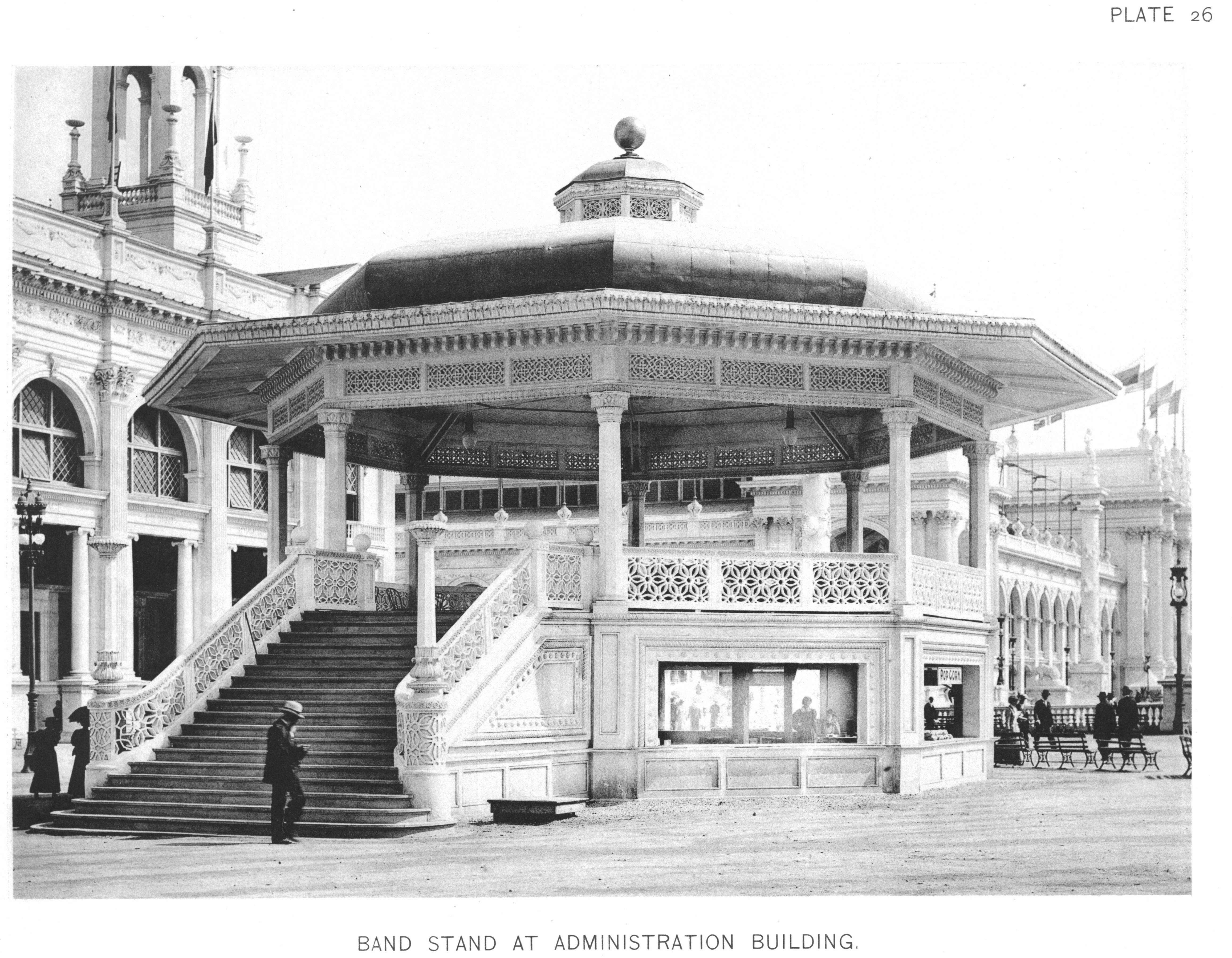 Band stand at administration building
