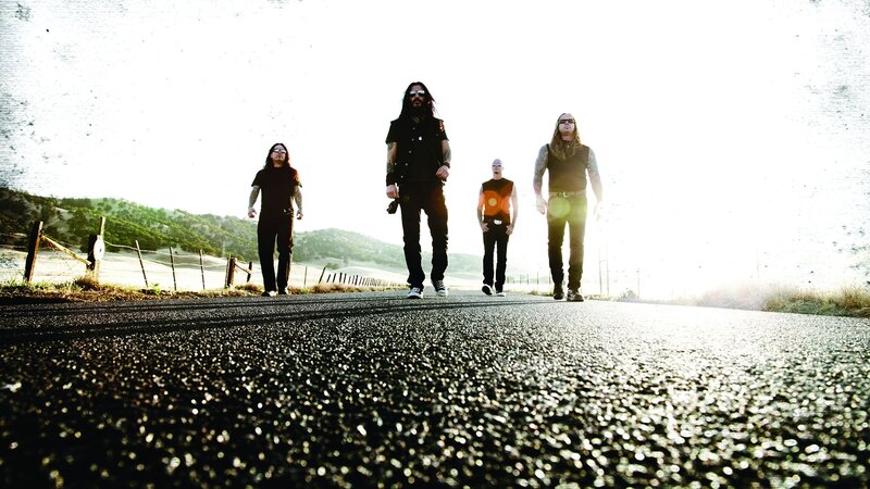 band walking on road