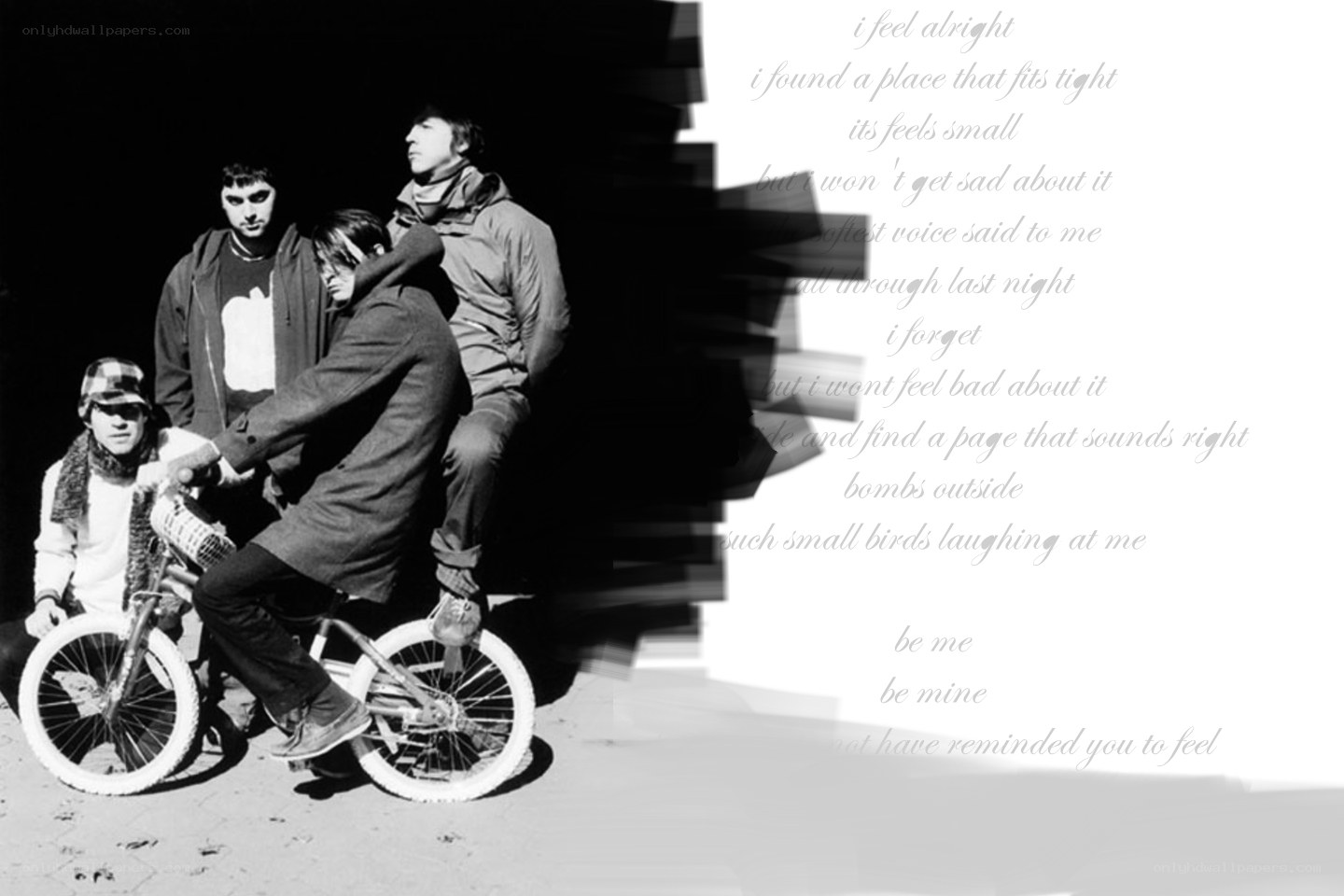 band with bicycle and lyrics