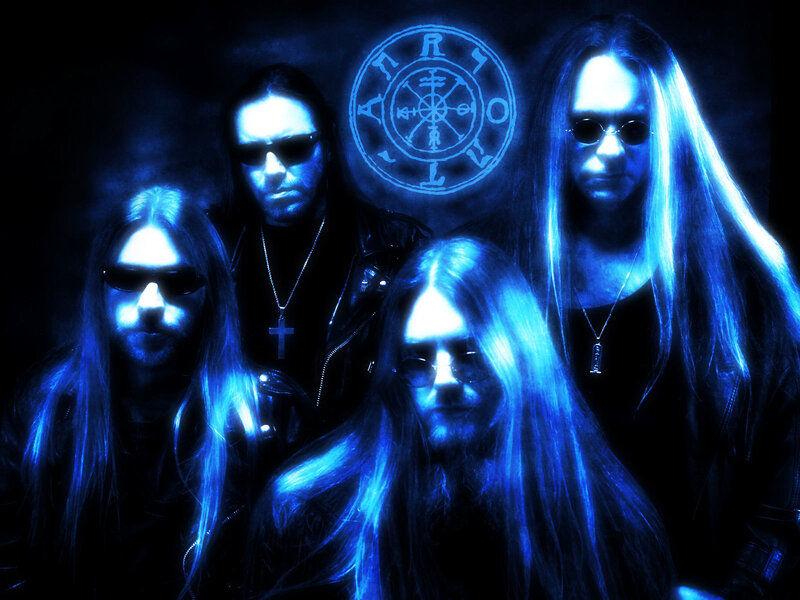 band with blue lighting